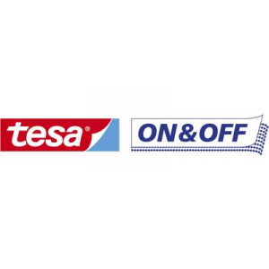Tesa öntapadós tépőzár, tépőzáras ragasztószalag 1000 mm x 20 mm fekete TESA On & Off 55224-00-01