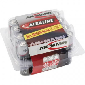 Ceruzaelem AA, alk&aacute;li mang&aacute;n, 1,5V, 20 db, Ansmann Red-Line LR06, AA, LR6, AAB4E, AM3, 815, E91, LR6N