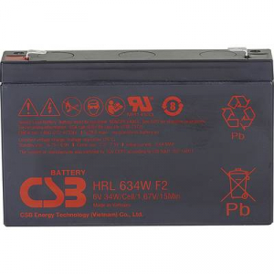 CSB Battery HRL 634W high-rate longlife HRL634W &Oacute;lomakku 6 V 8.4 Ah &Oacute;lom-vlies (AGM) (Sz x Ma x M&eacute;) 151 x 99 x 34 mm 6,35 mm-es lapos&eacute;rintkezős dug&oacute;