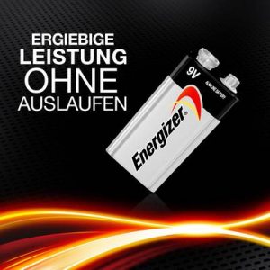 9V-os elem, alk&aacute;li mang&aacute;n, 9V, Energizer Max 6LR61, 6LR21, 6AM6, 6LP3146, MN1604, A1604, E Block, LR22