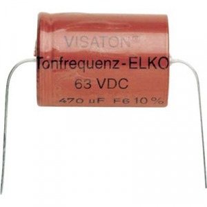 Hangfrekvenci&aacute;s elko, elektrolit kondenz&aacute;tor 470 &micro;F 63V/DC Visaton vs-470-63