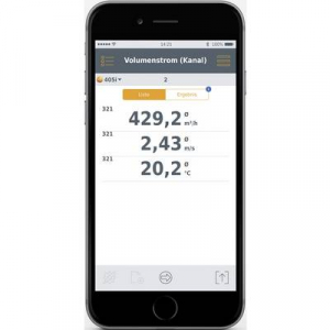 Légáramlásmérő anemométer, bluetooth funkcióval Smart készülékekhez Testo 405i Smart Probes 0560 1405