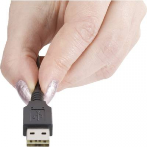 USB 2.0 A/Mini-B csatlakozókábel 1,8 m, megfordítható dugóval