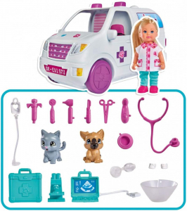 Simba Toys Evi Love: Doktor Evi állatorvosi szett mentővel (105733488)