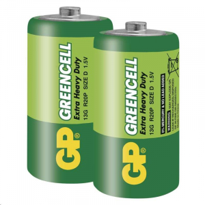 GP 1.5V Greencell 13G góliát (D) elem (2db/zsugor)  (B1240)
