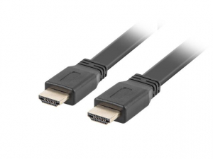 Lanberg HDMI lapos összekötő kábel 3m fekete (CA-HDMI-21CU-0030-BK)