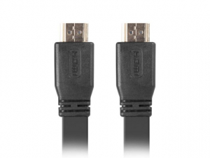 Lanberg HDMI lapos összekötő kábel 3m fekete (CA-HDMI-21CU-0030-BK)