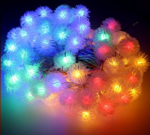 IRIS Zúzmara alakú 3cm/10m/több színű/80db LED-es/USB-s fénydekoráció  (314-17)