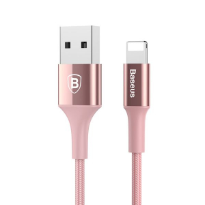 Baseus Mirror Metal Design Lightning–USB kábel indikátor fénnyel 1m Rose Gold (CALSY-0R)