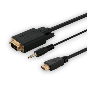 Savio CL-104 HDMI - VGA + audio k&aacute;bel 1.8m