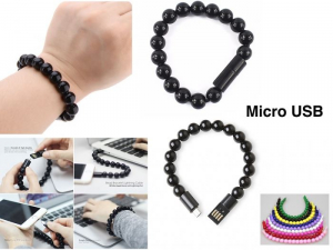 i-Total CM3162 USB-MicroUSB töltőkábel karkötő dizájn (1248963)