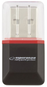 Esperanza EA134K MicroSD - USB 2.0 kártyaolvasó fekete