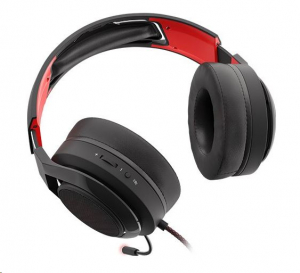 natec Genesis Radon 610 Gamer mikrofonos fejhallgató, 7.1, fekete-piros (NSG-1454)