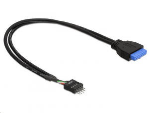 Delock 83791 20 tűs alaplapi USB 3.0 anya - 8 tűs alaplapi USB 2.0 apa k&aacute;bel 45cm fekete