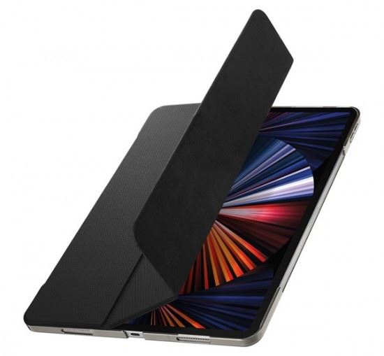 Spigen Liquid Air Apple iPad Pro 12.9" (2021) oldalra nyíló tok, fekete (ACS02884)
