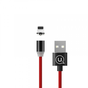 Usams SJ292USB02 mágneses Lightning töltőkábel piros (1299154)