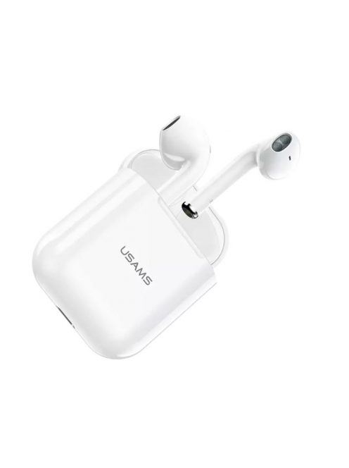 Usams BHUYA01 Bluetooth headset töltőtokkal fehér (1343861)