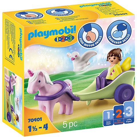 Playmobil: 1-2-3 - Egyszarvú hintó tündérrel (70401P)