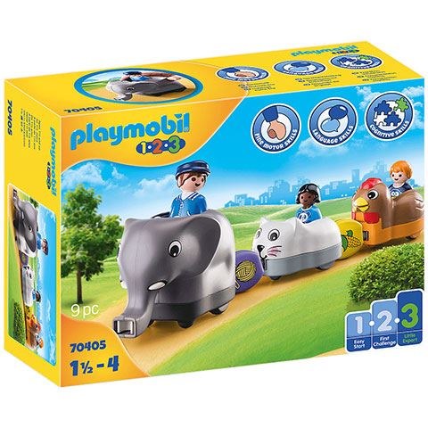 Playmobil: 1-2-3 - Guruló kisállat-vonatom (70405P)