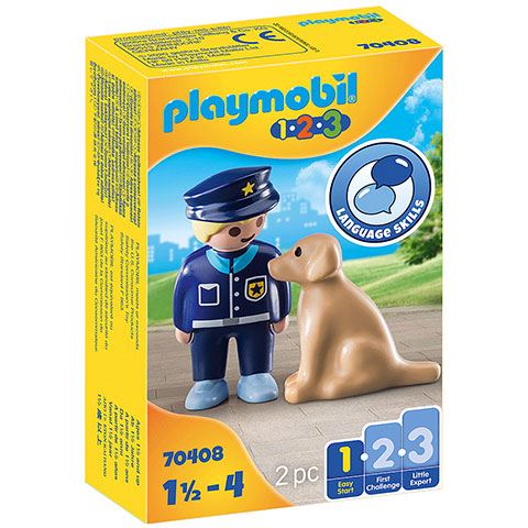 Playmobil: 1-2-3 - Kutyás rendőr (70408P)