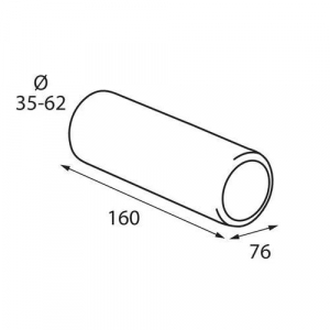 Lampa kipufogóvég 160x76mm (O 35-62mm)TS-02 (0160054)