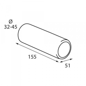 Lampa kipufogóvég 155x51mm (O 32-45mm) T-05 (0160100)
