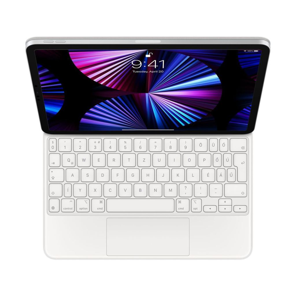 Apple Magic Keyboard iPad Pro 11" (4. gen) billentyűzet magyar fehér (MJQJ3MG/A)