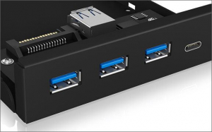 RaidSonic IcyBox IB-HUB1418-i3 3.5" HUB fekete