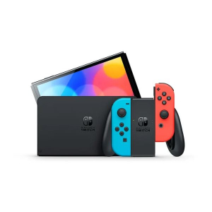Nintendo Switch (OLED modell) Neon K&eacute;k &eacute;s Neon Piros Joy-Con kontrollerrel (NSH007)