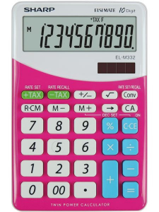 Sharp EL-M332 számológép rózsaszín