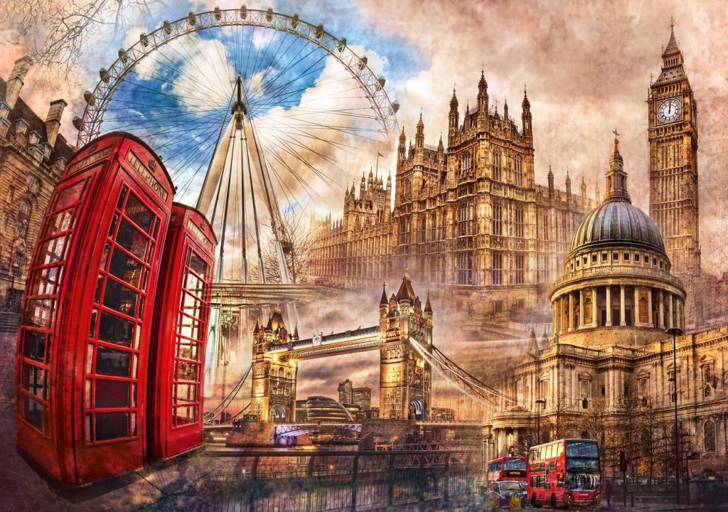 Clementoni High Quality Collection Vintage London 1500db-os puzzle (31807)