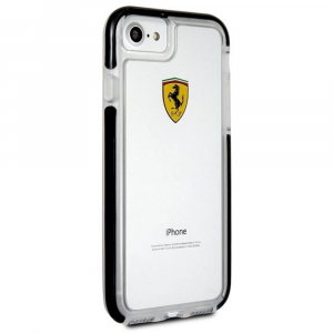 Ferrari iPhone 7 tok átlátszó-fekete (FEGLHCP7BK)