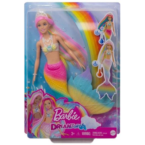 Barbie Dreamtopia: Színváltós Szivárvány sellő baba (GTF89)