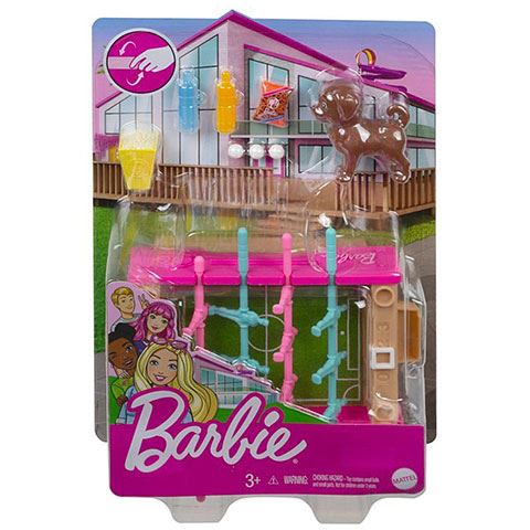 Mattel Barbie: Barbie csocsóasztal kerti játékszett kisállattal  (GRG75/GRG77)