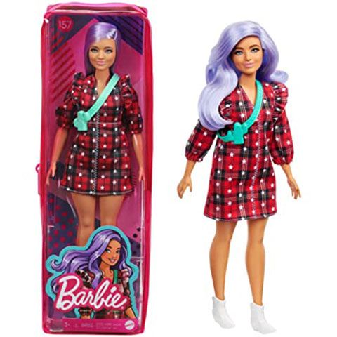 Mattel Barbie Fashionistas: Barátnő baba skótkockás ruhában (FBR3GRB49)