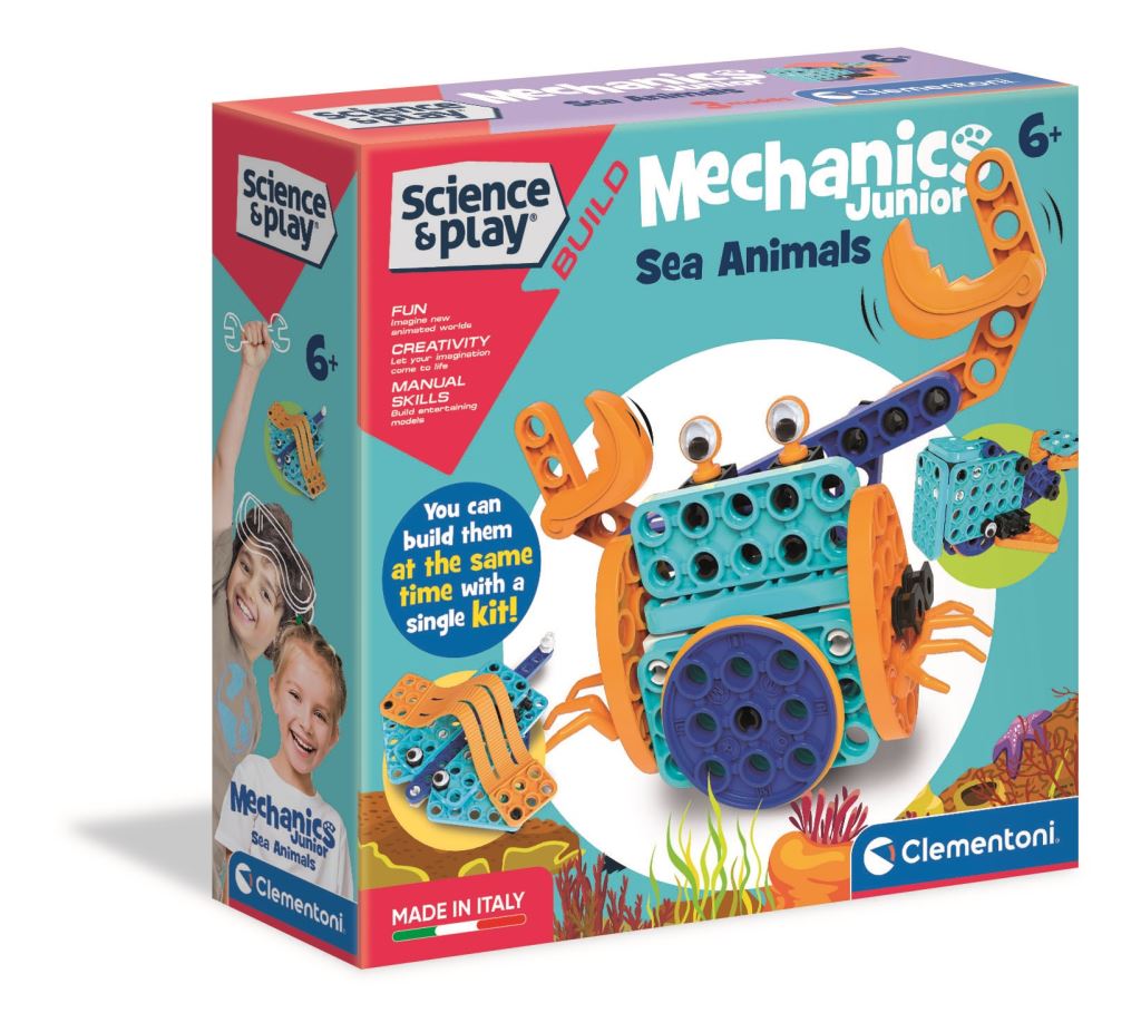 Clementoni Science & Play: Mechanikai laboratórium Junior - Tengeri állatok játék szett (75059TE) 