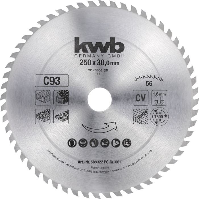 KWB PROFI CrV fűrészlap 250x30x1.4mm fogak:56 (49589322)