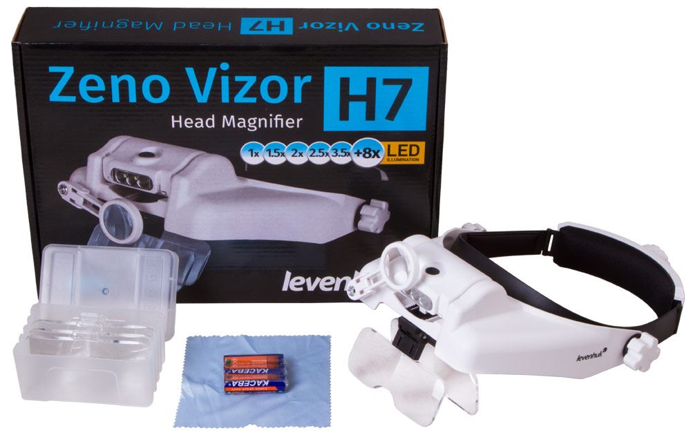 Levenhuk Zeno Vizor H7 fejre rögzíthető nagyító (72611)