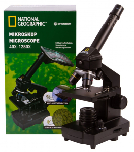 Bresser National Geographic 40x–1280x mikroszkóp okostelefon-adapterrel (72351)
