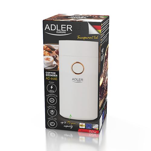 Adler AD 4446wg kávédaráló fehér-arany