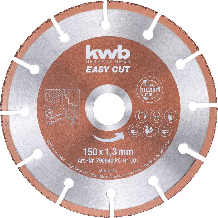 KWB PROFI EASY CUT TCG CARBIDE CUTTING DISC 150x22.23x1.0mm (49790640)