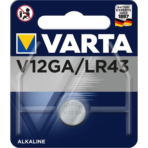 Varta LR43 (V12GA) fotó és kalkulátor elem 1db/bliszter (4278101401)