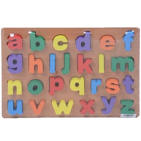 Magic Toys ABC kisbetűk fa formaillesztő játék (MKK574494)