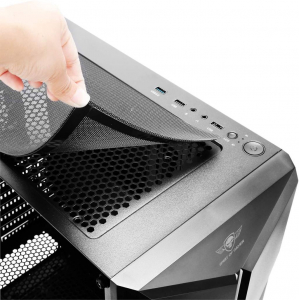 Spirit Of Gamer Clone 3 RGB t&aacute;p n&eacute;lk&uuml;li ablakos h&aacute;z fekete (8001RA)