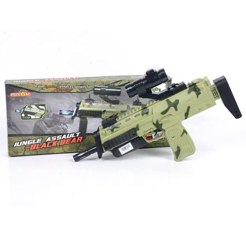 Magic Toys black bear terepmintás gépfegyver fénnyel (MKK300543)