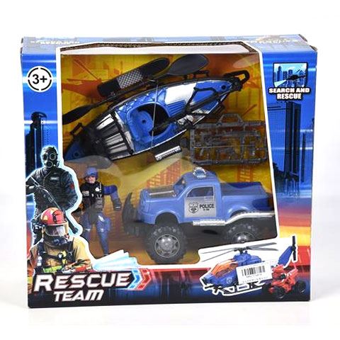Magic Toys Rescue Team rendőrségi játékszett Jeep-el és kiegészítőkkel (MKL170474)