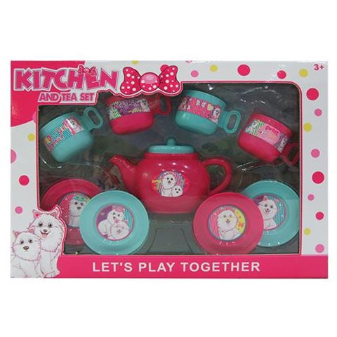Magic Toys Rózsaszín kutyusos teás készlet játékszett (MKL628421)