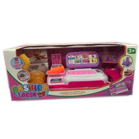 Magic Toys Rózsaszín pénztárgép fénnyel és hanggal, kiegészítőkkel (MKL535181)