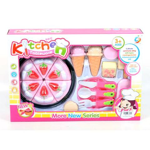 Magic Toys Rózsaszín süteményes szett tortával és fagyival (MKL376637)