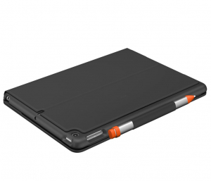Logitech Slim Folio  iPad ( iPad 7, 8 és 9 gen tok + angol UK billentyűzet grafitszürke (920-009480)